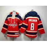 youth nhl jerseys washington capitals #8 ovechkin blue-red[pullover hooded sweatshirt]