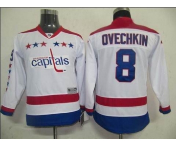 youth nhl washington capitals #8 alex ovechkin white[winter classic]