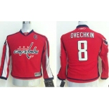 youth nhl washington capitals #8 ovechkin red[patch C]