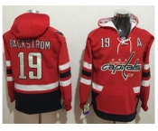 Washington Capitals #19 Nicklas Backstrom Red Name & Number Pullover NHL Hoodie