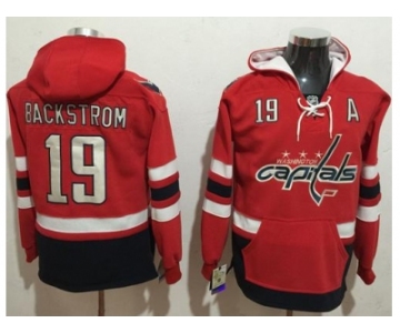 Washington Capitals #19 Nicklas Backstrom Red Name & Number Pullover NHL Hoodie