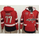 Washington Capitals #77 T.J Oshie Red Name & Number Pullover NHL Hoodie