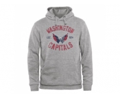 Washington Capitals Ash Heritage Pullover Hoodie