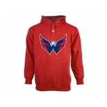 Washington Capitals Red Old Time Hockey Big Logo with Crest Pullover Hoodie