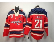 nhl jerseys washington capitals #21 laich red[pullover hooded sweatshirt][patch A]