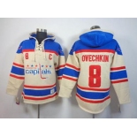 nhl jerseys washington capitals #8 alex ovechkin blue-cream[pullover hooded sweatshirt patch c]