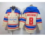 nhl jerseys washington capitals #8 alex ovechkin blue-cream[pullover hooded sweatshirt patch c]