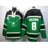 nhl jerseys washington capitals #8 alex ovechkin green[pullover hooded sweatshirt patch c]