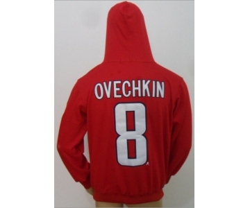 nhl jerseys washington capitals #8 ovechkin red[pullover hooded sweatshirt][ccm]