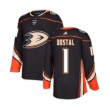 Anaheim Ducks #1 Lukas Dostal Authentic Black Home Hockey Jersey