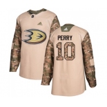 Anaheim Ducks #10 Corey Perry Authentic Camo Veterans Day Practice Hockey Jersey