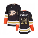 Anaheim Ducks #14 Adam Henrique Authentic Black Drift Fashion Hockey Jersey