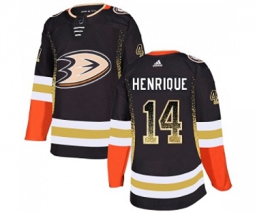 Anaheim Ducks #14 Adam Henrique Authentic Black Drift Fashion Hockey Jersey