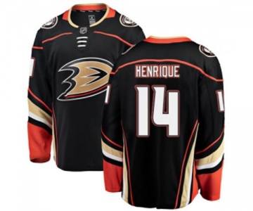 Anaheim Ducks #14 Adam Henrique Authentic Black Home Fanatics Branded Breakaway Hockey Jersey