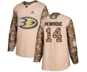 Anaheim Ducks #14 Adam Henrique Authentic Camo Veterans Day Practice Hockey Jersey