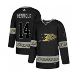 Anaheim Ducks #14 Adam Henrique Premier Black Team Logo Fashion Hockey Jersey