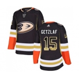 Anaheim Ducks #15 Ryan Getzlaf Authentic Black Drift Fashion Hockey Jersey