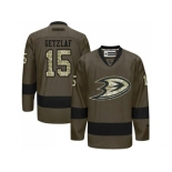 Anaheim Ducks #15 Ryan Getzlaf Green Salute to Service Stitched NHL Jersey