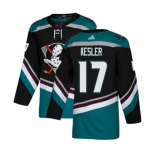 Anaheim Ducks #17 Ryan Kesler Authentic Black Teal Alternate Hockey Jersey