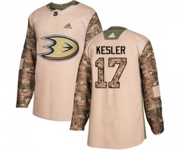 Anaheim Ducks #17 Ryan Kesler Authentic Camo Veterans Day Practice Hockey Jersey