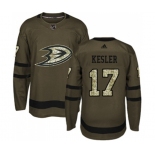 Anaheim Ducks #17 Ryan Kesler Authentic Green Salute to Service Hockey Jersey