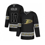 Anaheim Ducks #17 Ryan Kesler Premier Black Team Logo Fashion Hockey Jersey