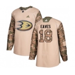 Anaheim Ducks #18 Patrick Eaves Authentic Camo Veterans Day Practice Hockey Jersey