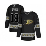 Anaheim Ducks #18 Patrick Eaves Premier Black Team Logo Fashion Hockey Jersey