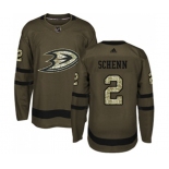 Anaheim Ducks #2 Luke Schenn Authentic Green Salute to Service Hockey Jersey