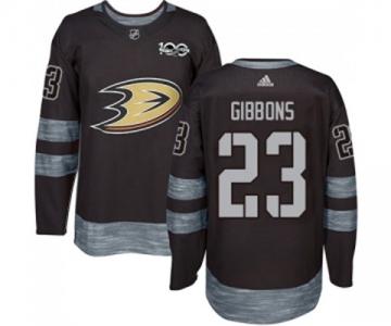 Anaheim Ducks #23 Brian Gibbons Authentic Black 1917-2017 100th Anniversary Hockey Jersey