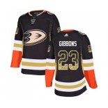 Anaheim Ducks #23 Brian Gibbons Authentic Black Drift Fashion Hockey Jersey