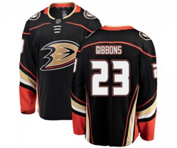 Anaheim Ducks #23 Brian Gibbons Authentic Black Home Fanatics Branded Breakaway Hockey Jersey