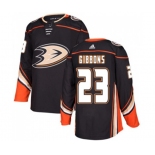 Anaheim Ducks #23 Brian Gibbons Authentic Black Home Hockey Jersey