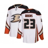 Anaheim Ducks #23 Brian Gibbons Authentic White Away Hockey Jersey