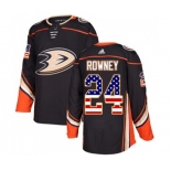 Anaheim Ducks #24 Carter Rowney Authentic Black USA Flag Fashion Hockey Jersey