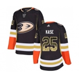 Anaheim Ducks #25 Ondrej Kase Authentic Black Drift Fashion Hockey Jersey