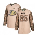 Anaheim Ducks #25 Ondrej Kase Authentic Camo Veterans Day Practice Hockey Jersey