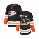 Anaheim Ducks #26 Brandon Montour Authentic Black Drift Fashion Hockey Jersey