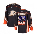 Anaheim Ducks #27 Scott Niedermayer Authentic Black USA Flag Fashion Hockey Jersey