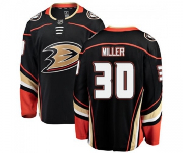 Anaheim Ducks #30 Ryan Miller Fanatics Branded Black Home Breakaway Hockey Jersey