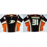 Anaheim Ducks #31 Frederik Andersen Black Home Stitched NHL Jersey