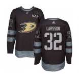 Anaheim Ducks #32 Jacob Larsson Authentic Black 1917-2017 100th Anniversary Hockey Jersey