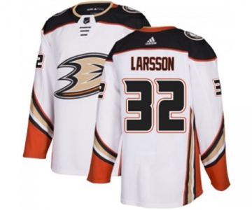 Anaheim Ducks #32 Jacob Larsson Authentic White Away Hockey Jersey