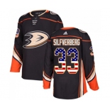 Anaheim Ducks #33 Jakob Silfverberg Authentic Black USA Flag Fashion Hockey Jersey