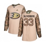 Anaheim Ducks #33 Jakob Silfverberg Authentic Camo Veterans Day Practice Hockey Jersey