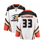 Anaheim Ducks #33 Jakob Silfverberg Fanatics Branded White Away Breakaway Hockey Jersey