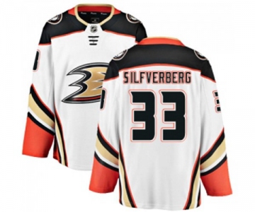 Anaheim Ducks #33 Jakob Silfverberg Fanatics Branded White Away Breakaway Hockey Jersey