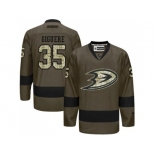 Anaheim Ducks #35 Jean-Sebastien Giguere Green Salute to Service Stitched NHL Jersey