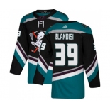 Anaheim Ducks #39 Joseph Blandisi Authentic Black Teal Alternate Hockey Jersey