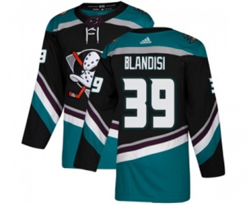 Anaheim Ducks #39 Joseph Blandisi Authentic Black Teal Alternate Hockey Jersey